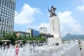 Korean kids play a water at Statue of Admiral Yi Sun-Shin Ã¬Â¶Â©Ã«Â¬Â´ÃªÂ³Âµ Ã¬ÂÂ´Ã¬ËÅÃ¬â¹Â  Ã«Ââ¢Ã¬ÆÂ
